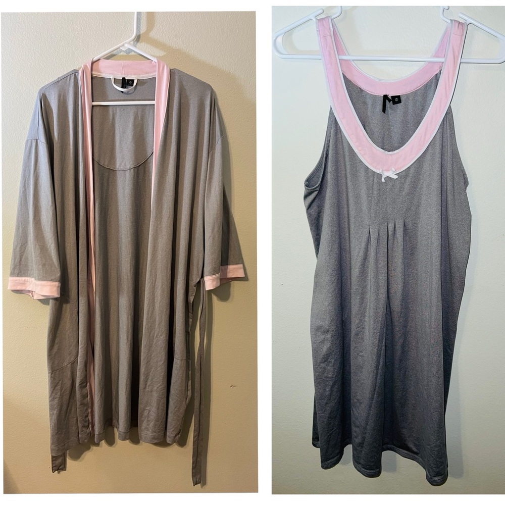 2 FOR 1- Kensie Womens Robe and Chemise 2 Piece Pajama Set!
